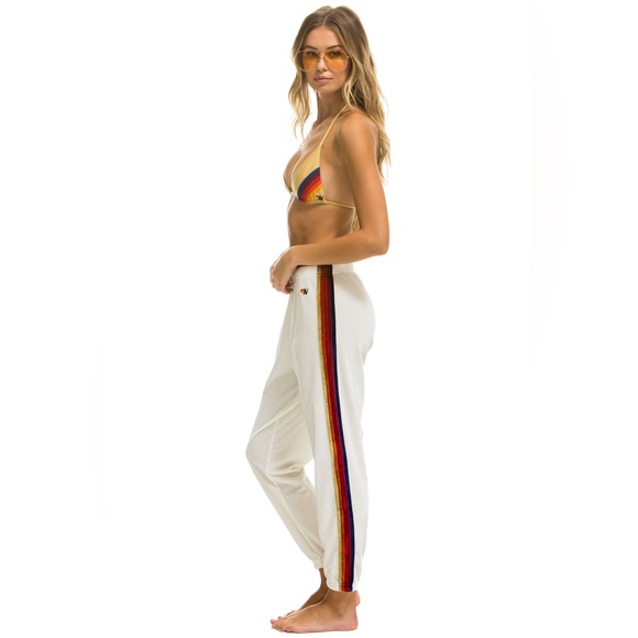 Aviator Nation Pants - Aviator Nation Classic Velvet Sweatpants in Green